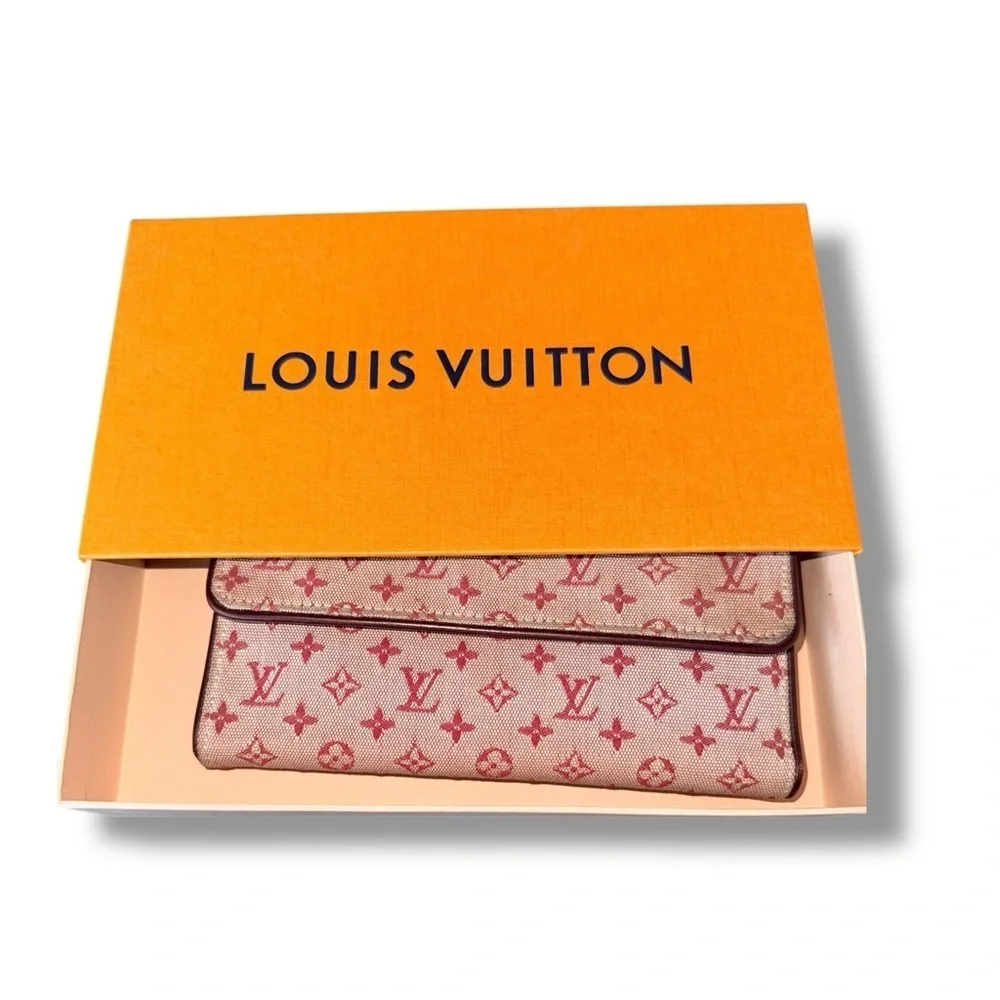 Louis Vuitton Monogram Mini Lin Porte Trésor International Wallet Pink
